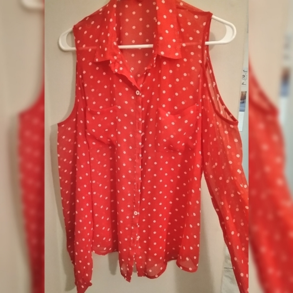 BONGO Cold Shoulder Blouse